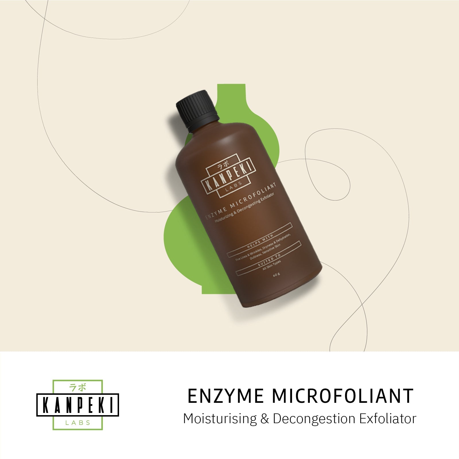 Enzyme Microfoliant-Moisturizing & Decongesting Exfoliator - Kanpeki Skincare